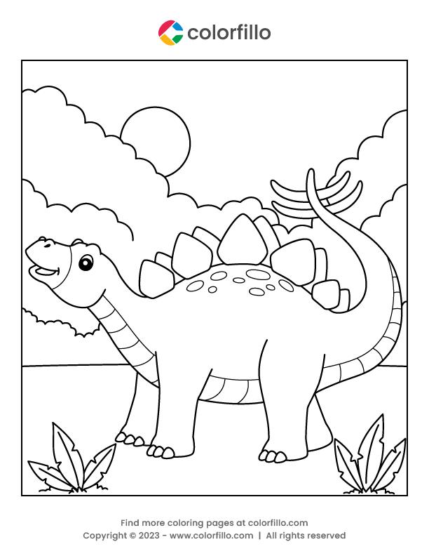 Free Online Dinosaur Coloring Pages Colorfillo