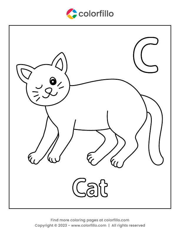 Free Online Letter C Coloring Page - colorfillo