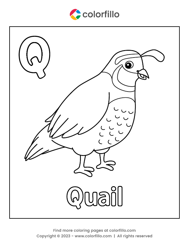 Free Online Letter Q Coloring Page - colorfillo