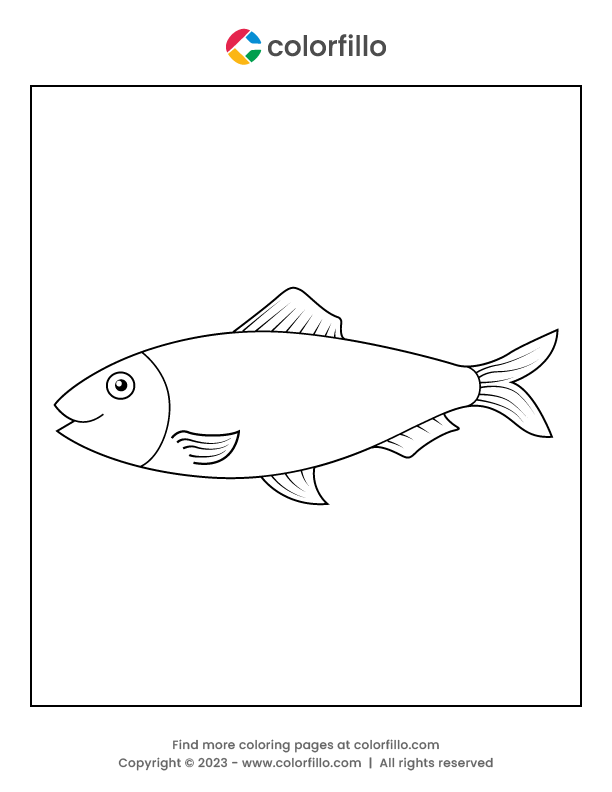 Free Online Herring Fish Coloring Page - colorfillo