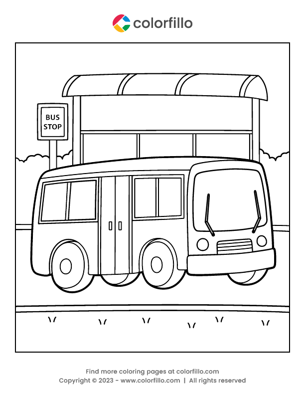 Free Online Bus Coloring Page - colorfillo