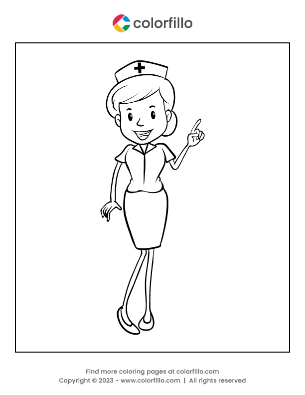 Free Online Nurse Coloring Page - colorfillo