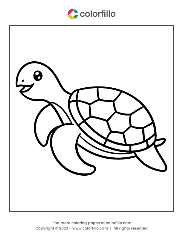 Free Online Sea Turtle Coloring Page - colorfillo