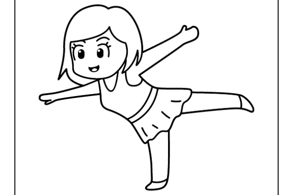 Aerobics Coloring Page