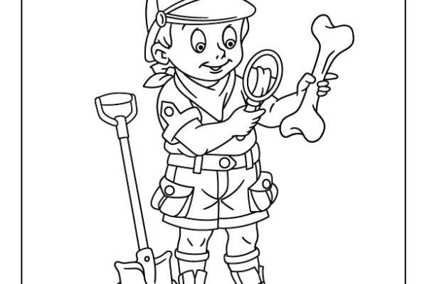 Archaeologist Coloring Page