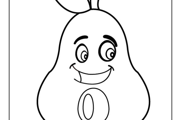 Avocado Coloring Page