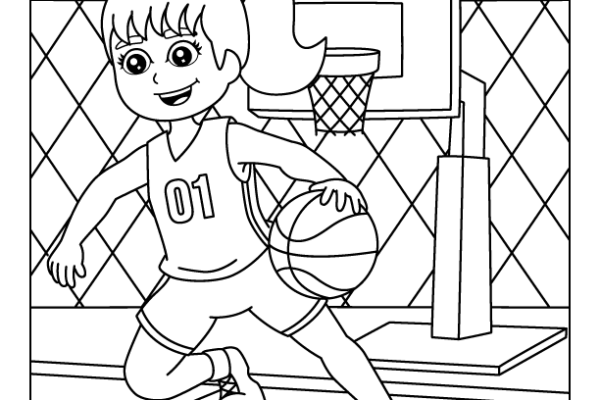 Basketball Coloring Page