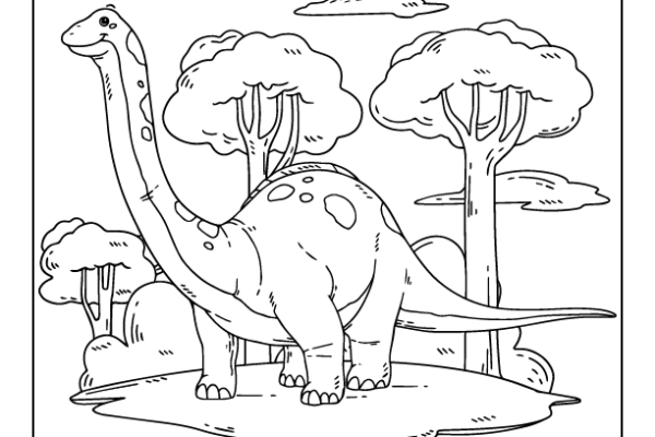 Brontosaurus Coloring Page