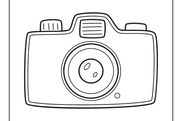 Camera Coloring Page