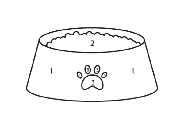 Cat Bowl Color by Number