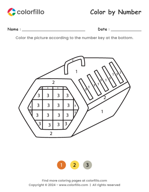 Cat Carrier Color by Number