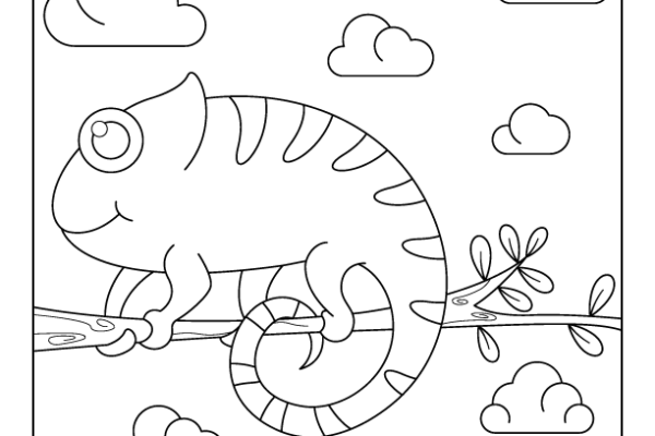 Chameleon Coloring Page