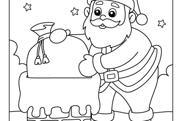 Christmas Santa Claus Coloring Page