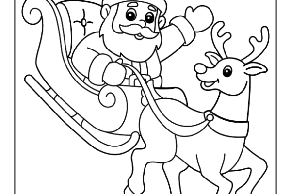 Christmas Santa Sleigh Reindeer