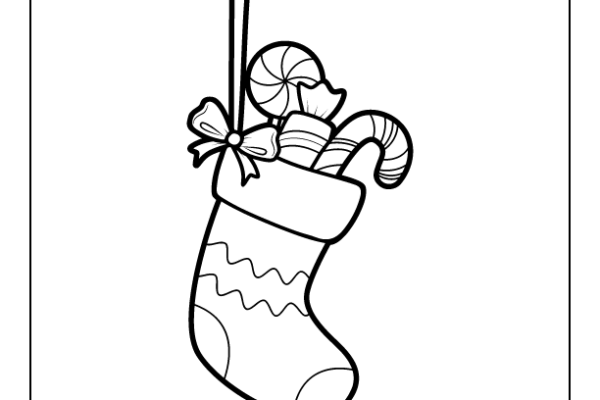 Christmas Stocking Coloring Page