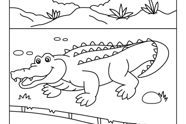 Crocodile Coloring Page