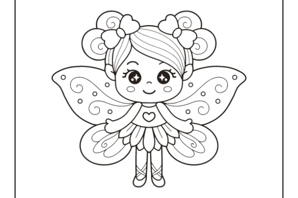 Cute Little Fairy Coloring Page