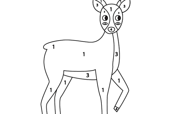 Deer Color by Number