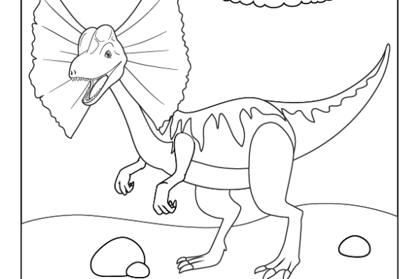 Dilophosaurus Coloring Page