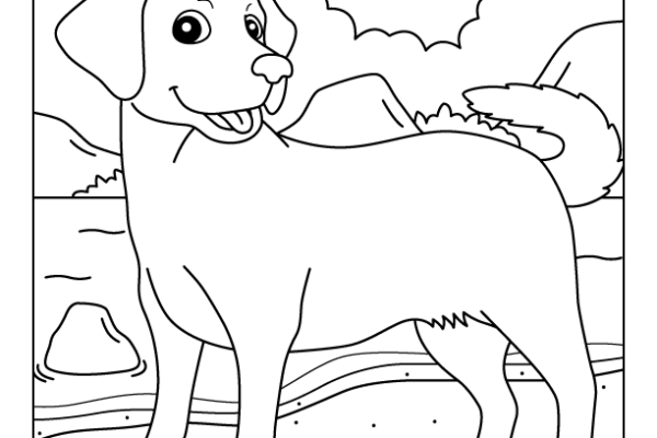 Dog Coloring Page