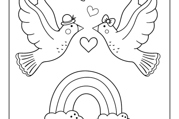 Dove Bird Coloring Page