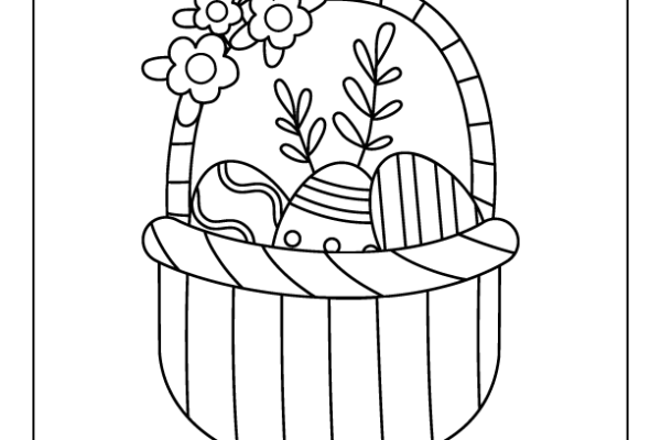 Easter Basket Coloring Page