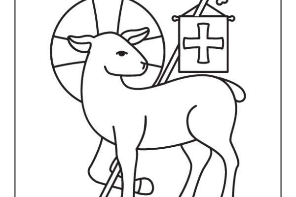 Easter Lamb Coloring Page