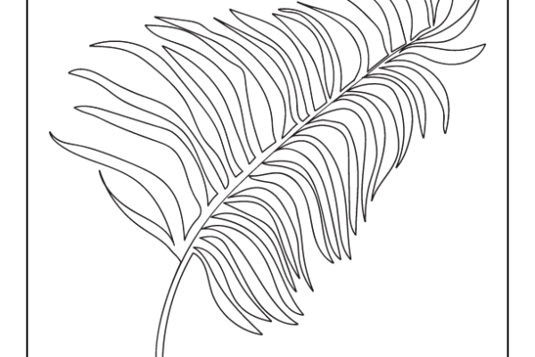 Easter Palm Leave Coloring Page