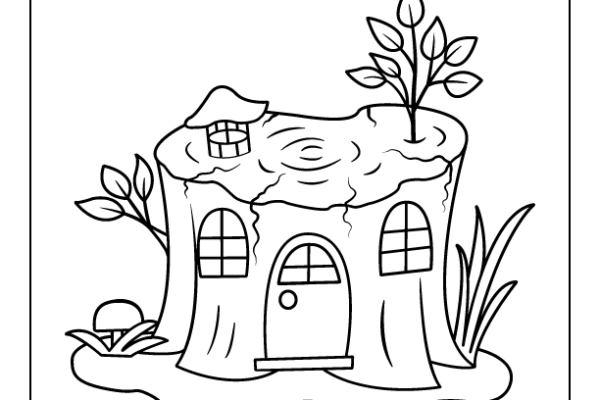 Fairytale House Coloring Page