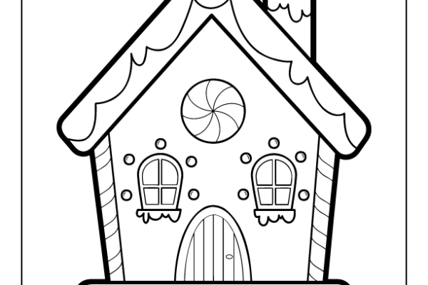 Gingerbread House Coloring Page