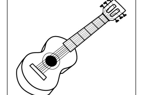 Guitar Coloring Page