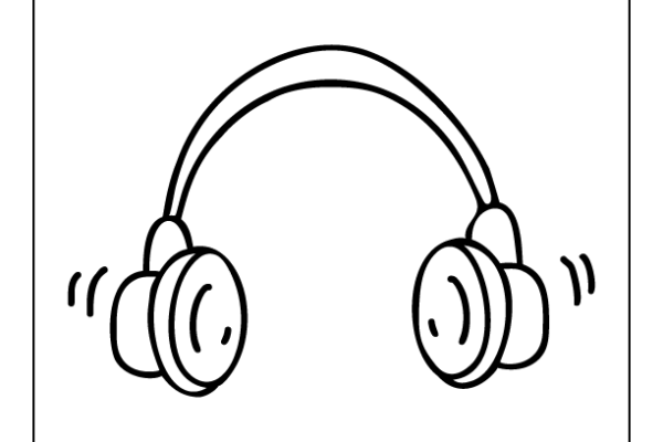 Headphone Coloring Page