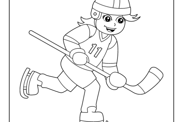 Hockey Coloring Page