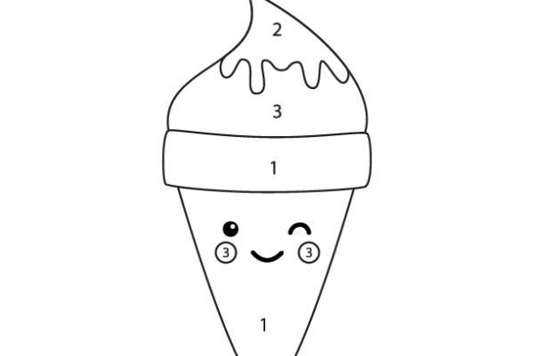 Ice Cream Color by Number