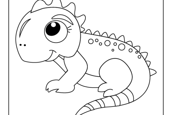 Iguana Coloring Page