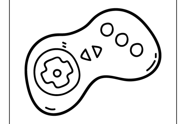 Joystick Coloring Page