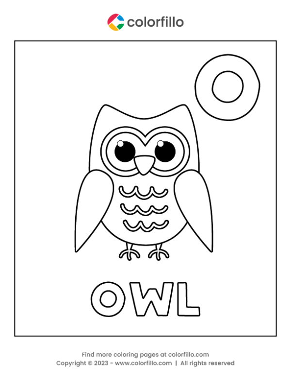 Letter O Coloring Page