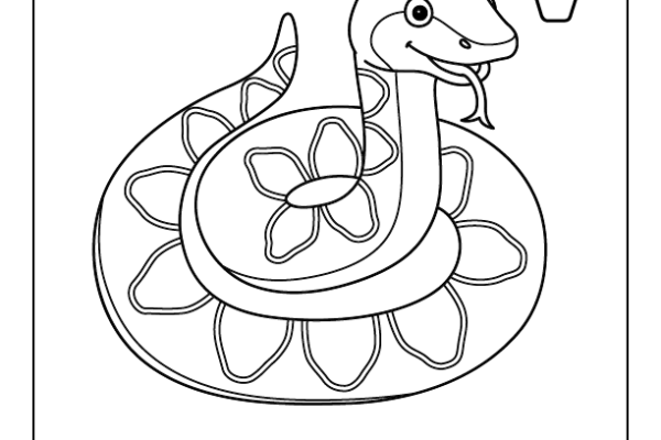 Letter V Coloring Page