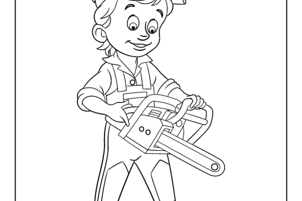 Lumberjack Coloring Page