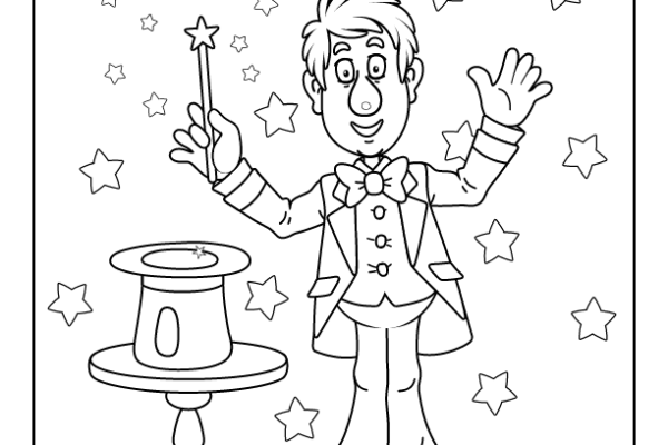 Magician Coloring Pages