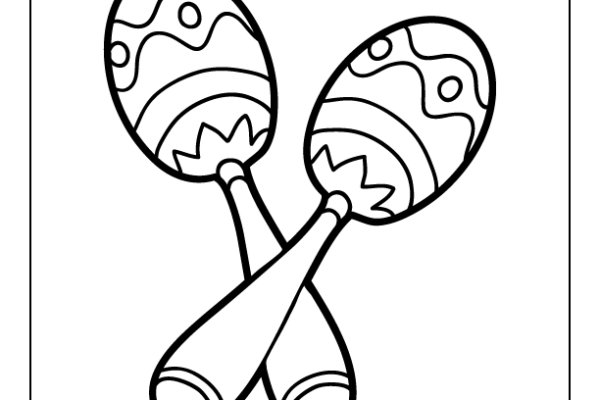 Maracas Coloring Page