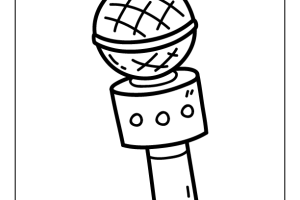 Microphone Coloring Page