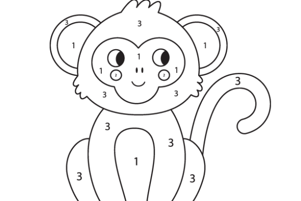 Monkey Color by Number