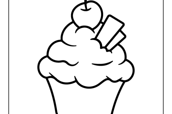 Muffin Coloring Page