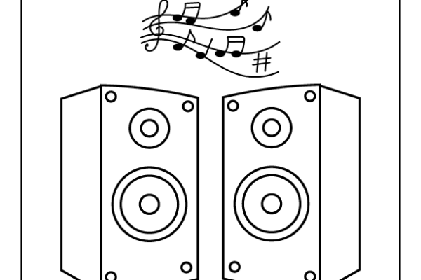 Music Speaker Coloring Page