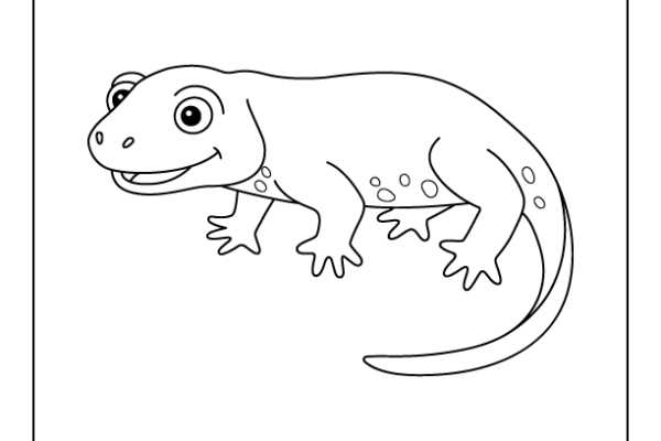 Newt Coloring Page