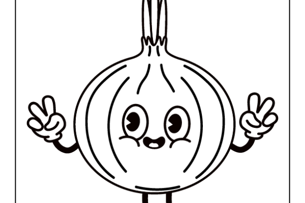 Onion Coloring Page