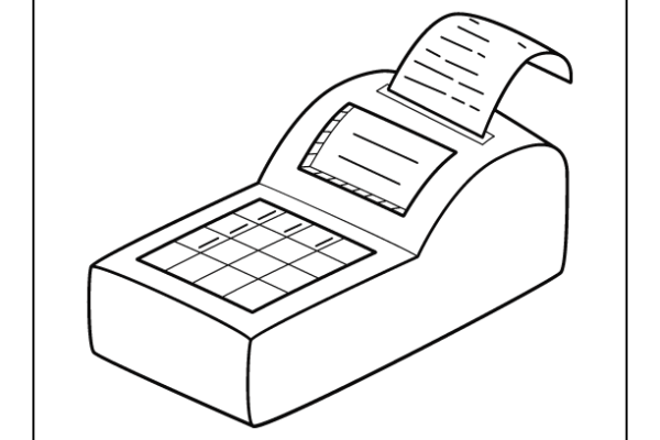 Payment Terminal Coloring Page