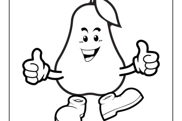 Pear Coloring Page