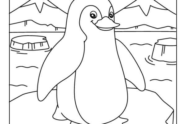 Penguin Bird Coloring Page